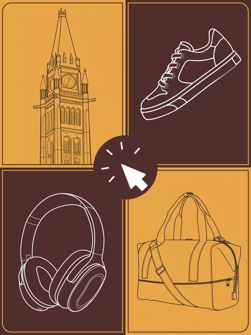 Outline design portfolio example showcasing various projects and concepts