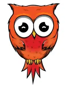 Cute Owl Cartoon Character Birds