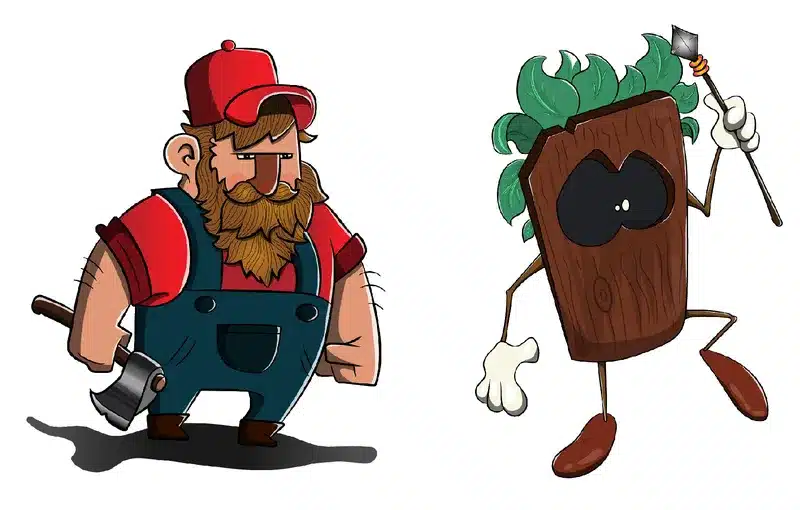 Collection of various cartoon characters