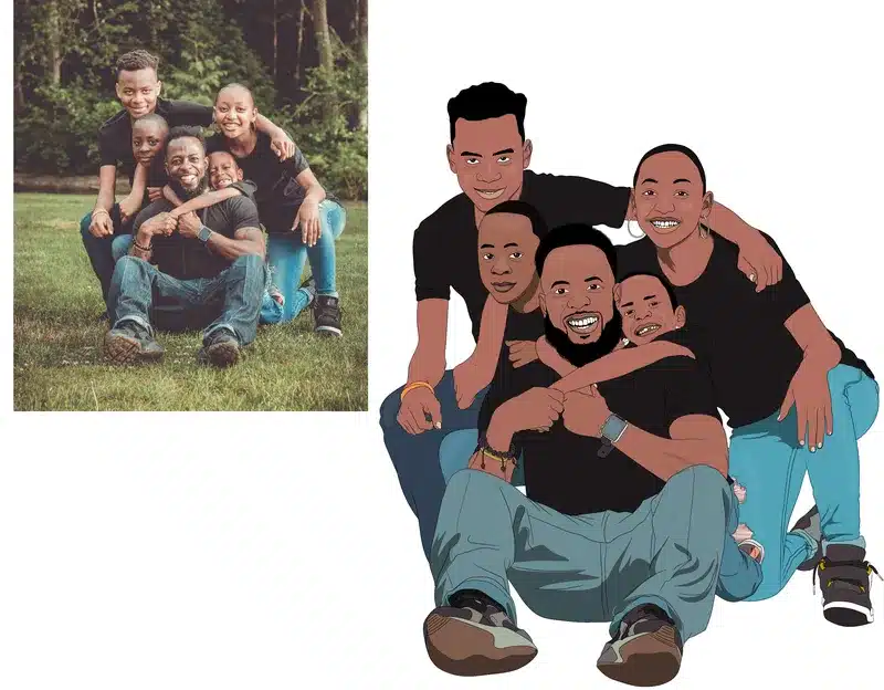 turn your family picture into cartoon