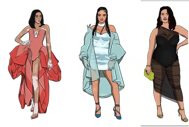 caricature of myself models fashion