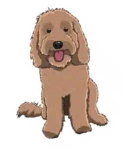 draw dog animal pets cartoon portrait vector art